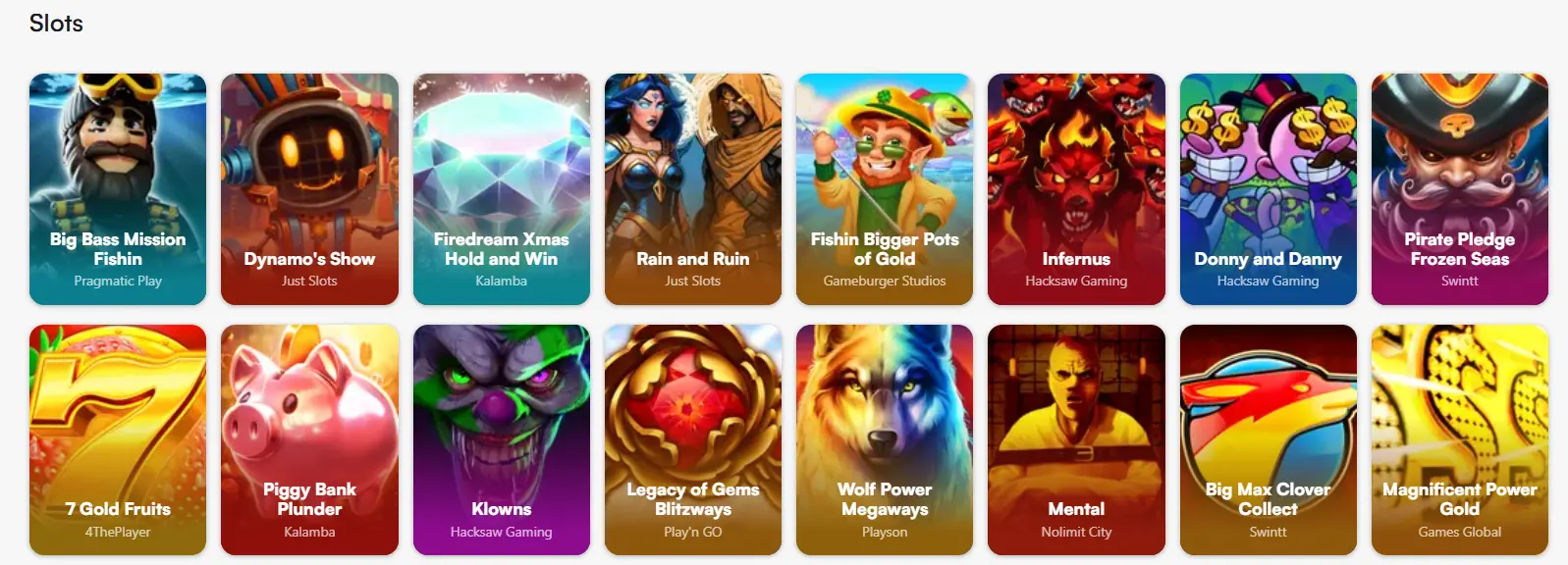 Populära slots Instaspin Casino